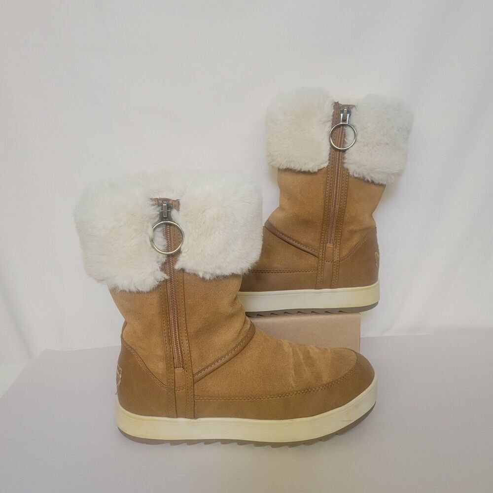 Koolaburra By Ugg Size 8  Women’s Boots  Tynlee Suede Winter Snow Fur Lining - Picture 2 of 9